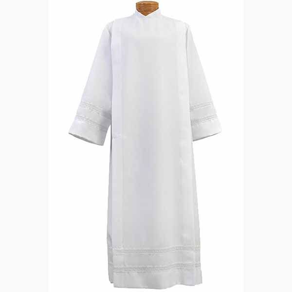 Beau Veste Front Wrap Alb #4772 with Lace Bands