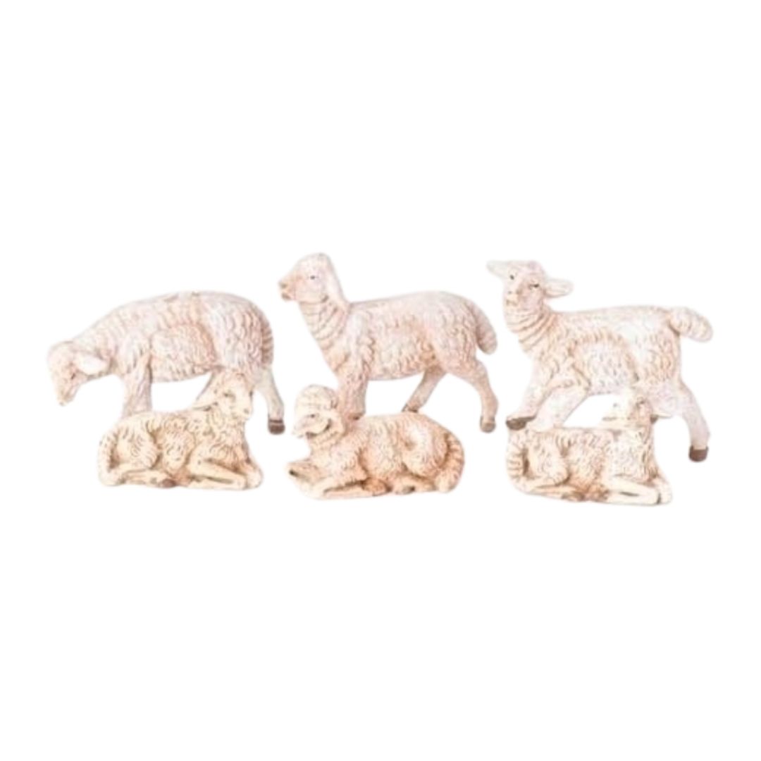 Fontanini Heirloom Nativity 3.5" Six-Piece Sheep Set #55016