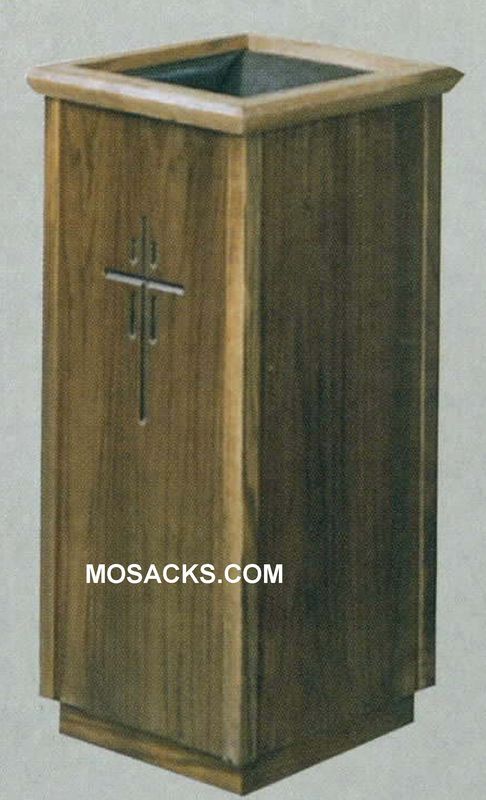 Wooden Deposit Box 14" w x 14" x d x 30" h 40-227 Offering Box