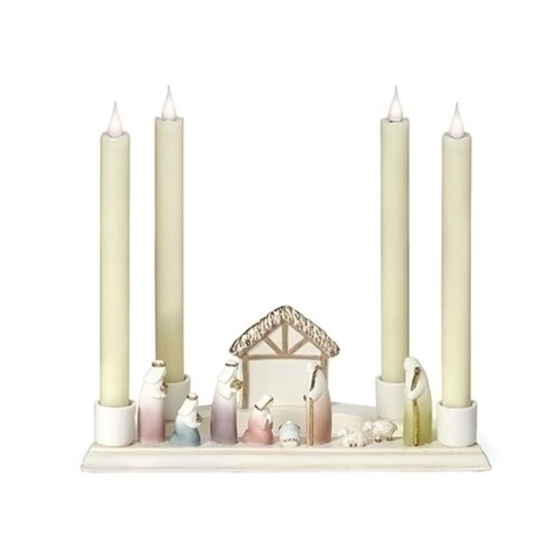 Nativity Advent Candle Holder 3.75" x 12" - 137634