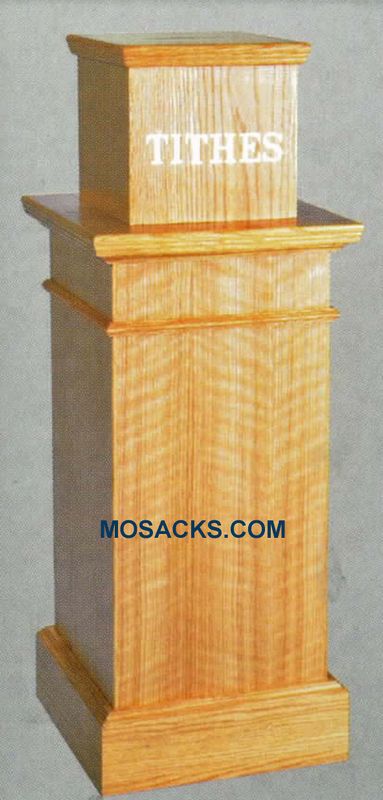 Wooden Tithe Box 16" w x 16"d 42" H 40-1162