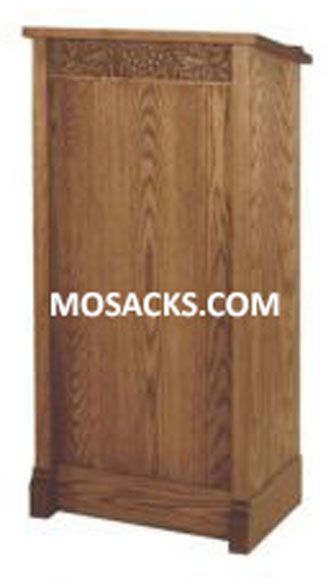 Church Furnishings W Brand Wooden Lectern with Grape Band and one inside shelf 40-328A