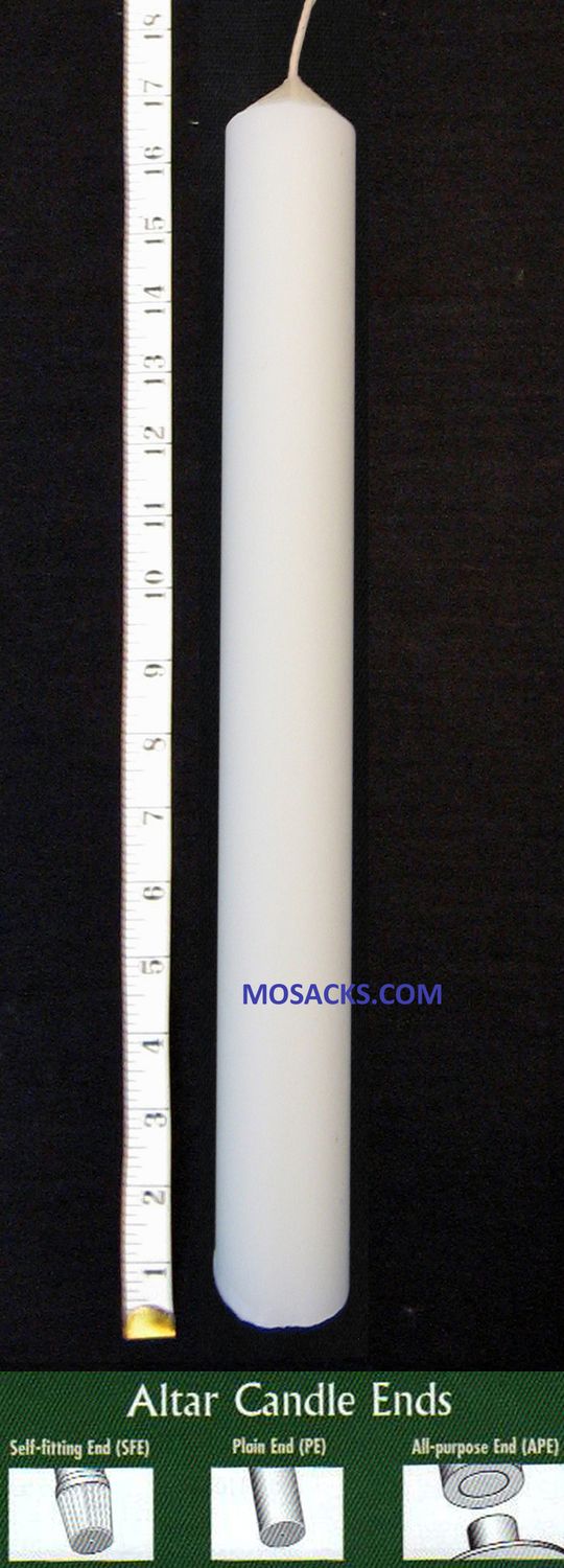 Long-Burning 51% Beeswax Altar Candle 2 1/2" x 17" APE