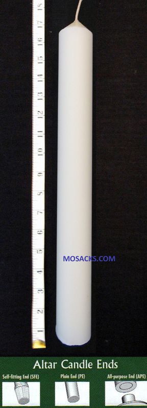 Long-Burning 51% Beeswax Altar Candle 2 1/2" x 17" APE