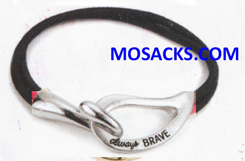 Always Brave Cancer Awareness Bracelet Rhodium Black 452-220846
