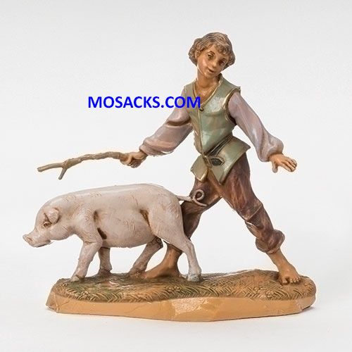 Fontanini 5 Inch Villager Clement Boy With Pig 20-54088