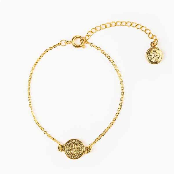 My Saint My Hero Breathe Chain Bracelet in Gold-32001GD