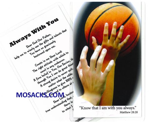 Basketball Sports Laminated Holy Card 477-BASEKTBALL PRAYER CARD