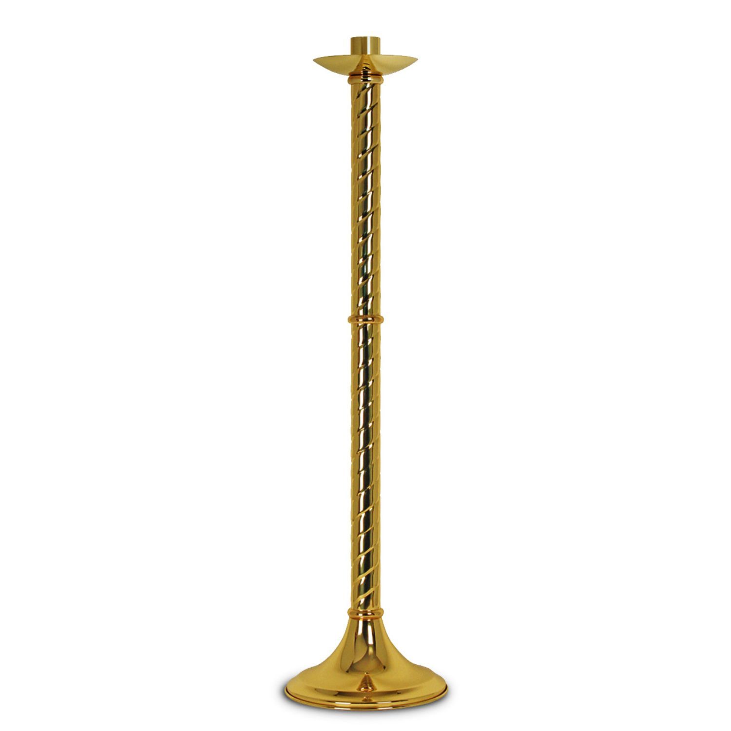 K Brand Ecclesiastical Brass Paschal Candle Holder is 42" high with 10-1/2" base and 1-15/16" Candl…