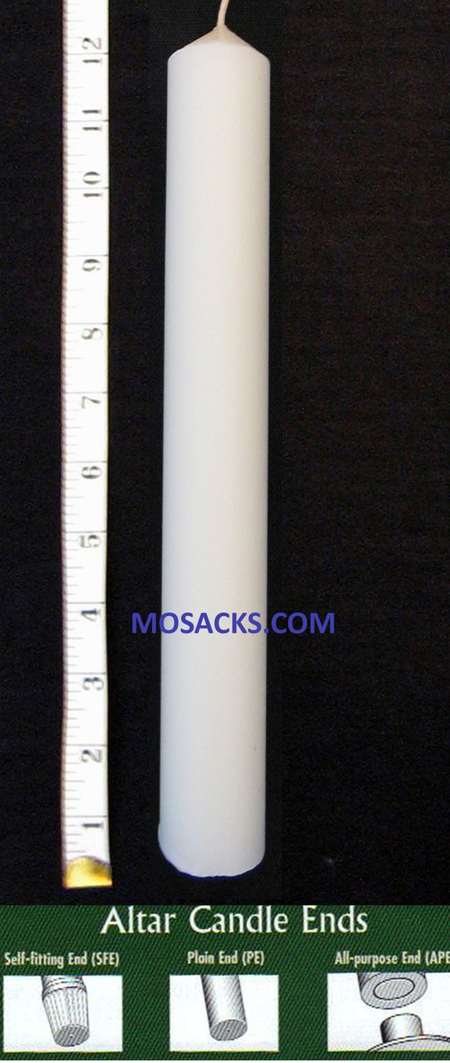 Long-Burning 51% Beeswax Altar Candle 2" x 12" APE
