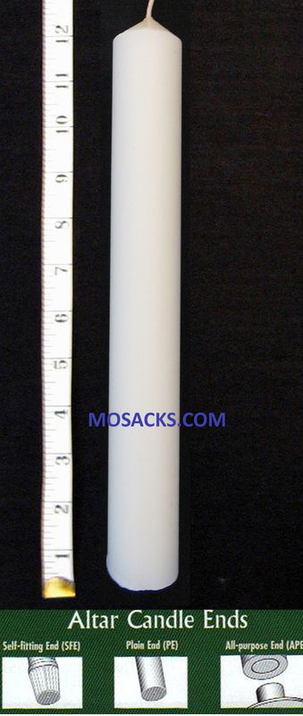 Long-Burning 51% Beeswax Altar Candle 2" x 12" APE