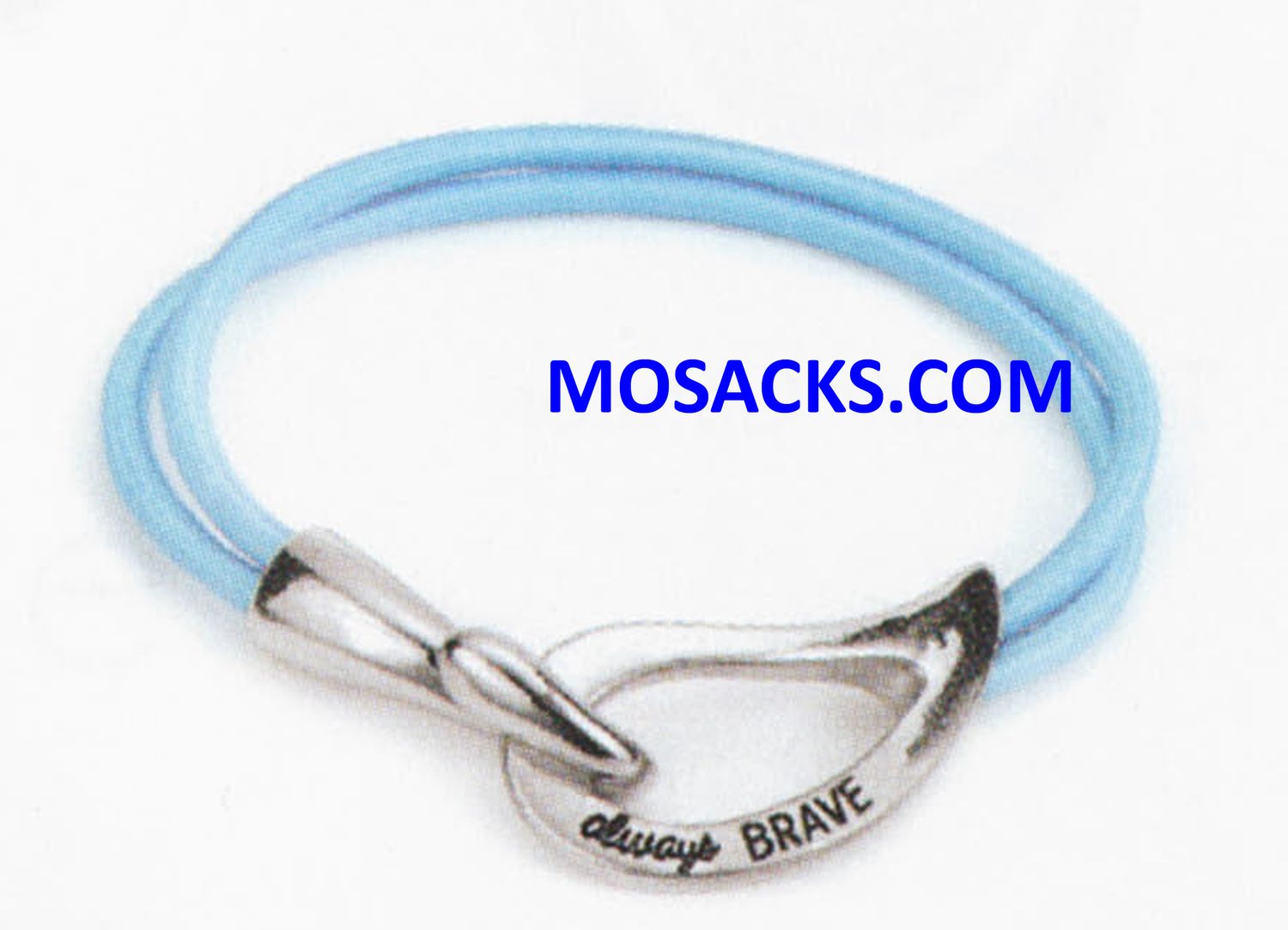Always Brave Cancer Awareness Bracelet Rhodium Light Blue 452-220853 Always Brave Cancer Awareness Bracelet Rhodium Light Blue 452-220853