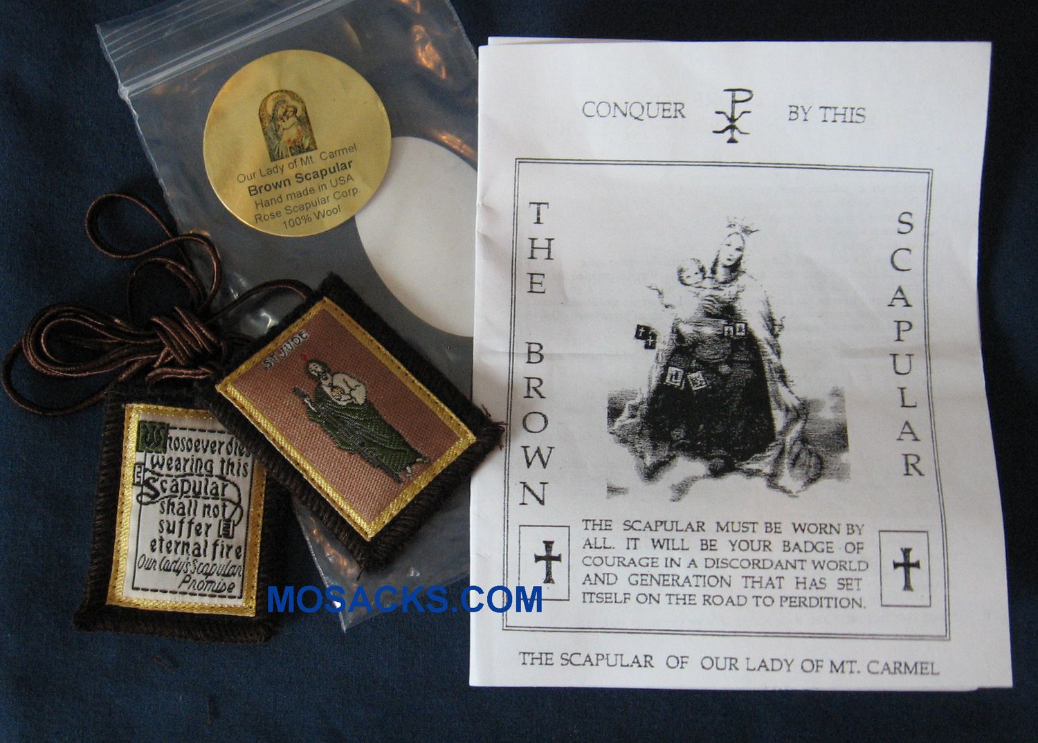 Scapular St. Jude 1x2 inch Wool