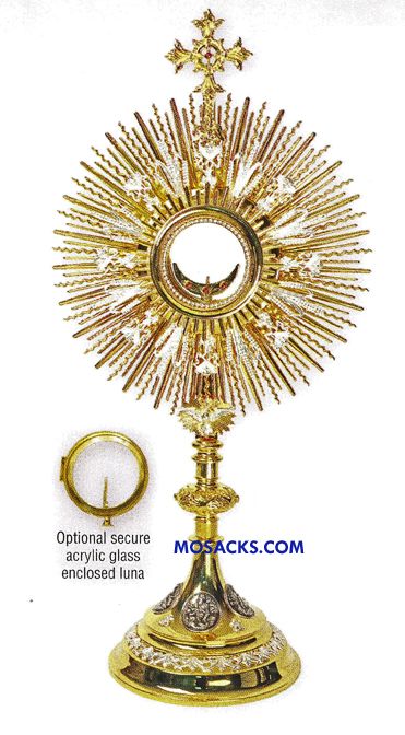Monstrance Four Evangelists & Holy Spirit 27" High holds 2-3/4" Host K708