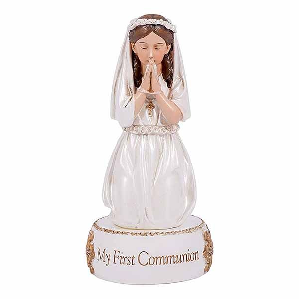First Communion Joseph Studio Kneeling Girl Joseph's Studio figure of Kneeling First Communion Girl on base with the words: My First Communion…