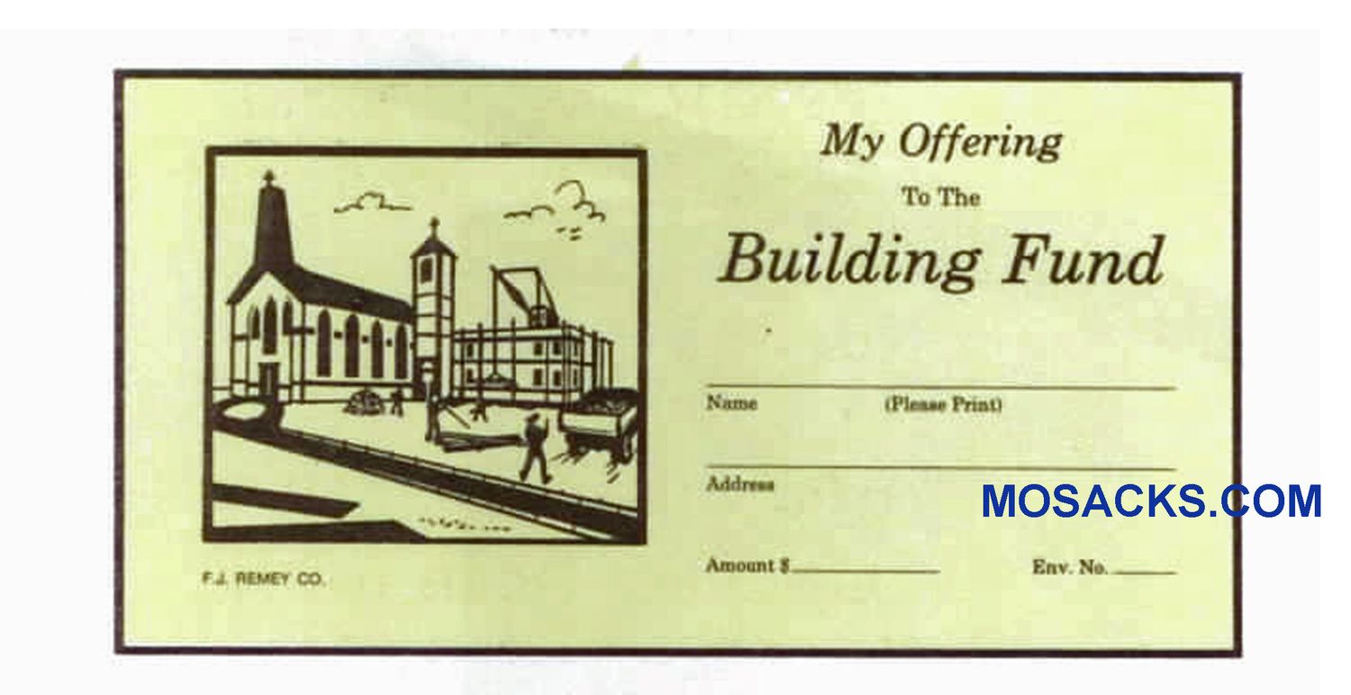 My Offering to the Building Fund Offering Envelope 6-1/4 x 3-1/8 #304-340