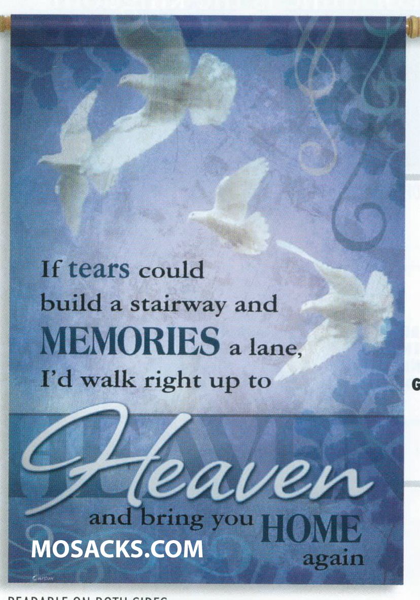 Flagtrends by Carson If Tears Could Build a Stairway Flag 13x18 Inch Double Sided Garden Memorial F…