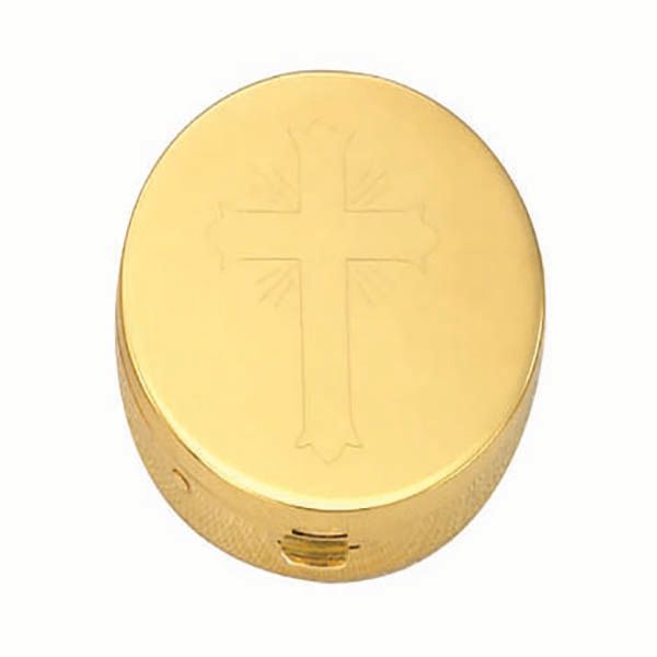 Alviti Creations Church Supplies Pyx Gold Plate Cross, 6 Host, 1 5/8x1/2" - 9851G Alvitiv Church Go…