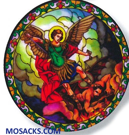 Stained Glass Suncatcher Window Decal St Michael 356-MK