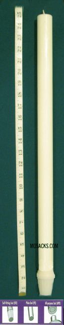 Long-Burning 100% Beeswax Altar Candle Short 1's SFE, 1 1/4" x 24 3/4"