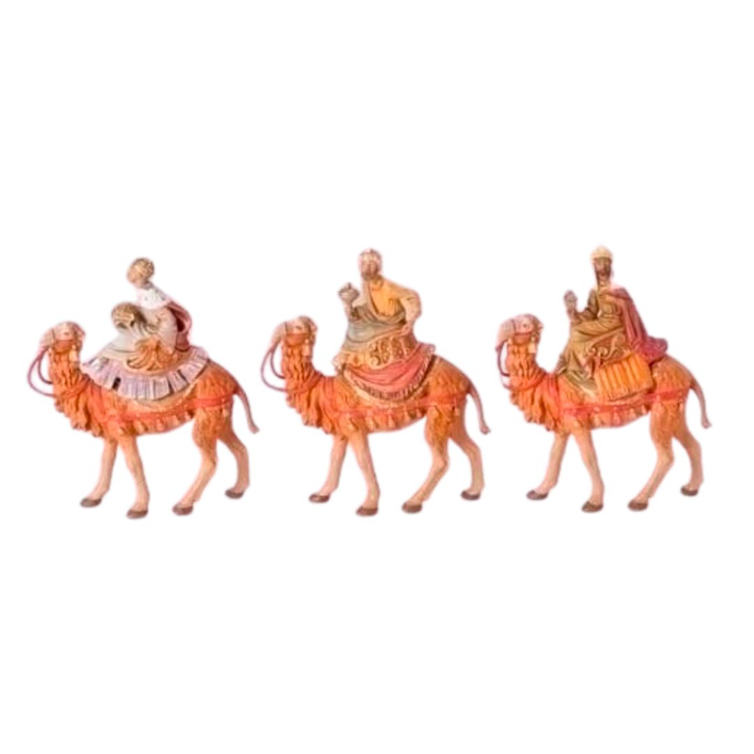 Fontanini 5" Heirloom Nativity Three Kings on Camels Set #71514