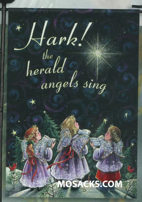 Flagtrends by Carson Christmas Flag Angel Choir Glitter Flag in 13x18 Inch Double Sided Glitter Fla…