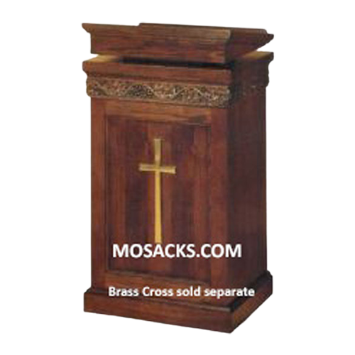 Church Furnishings Wooden Lectern with Grape Band and two inside shelves attached Cross Available 4…
