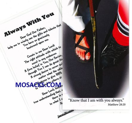 Hockey Sports Laminated Holy Card 477-HOCKEY PRAYER CARD