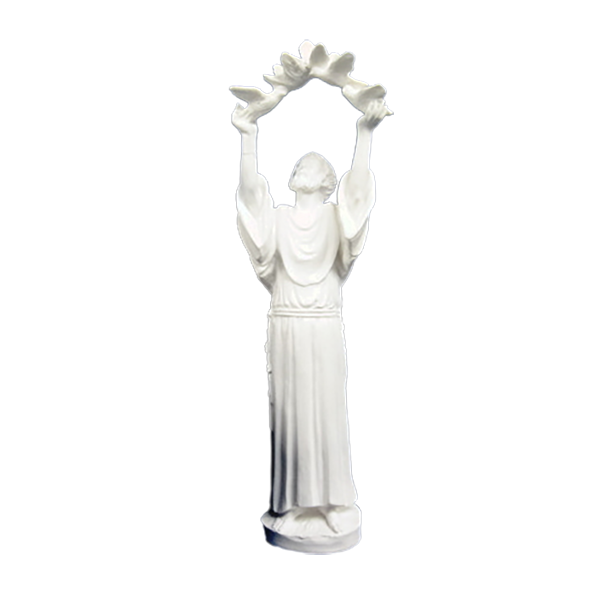 Statue of St. Francis With Arch of Birds