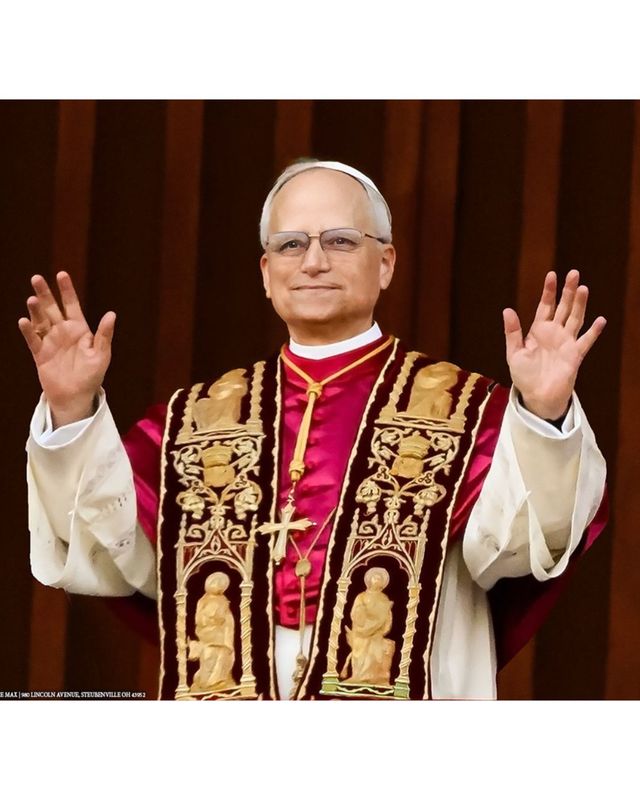 Pope Leo XIV Extending Arms in Blessing Print