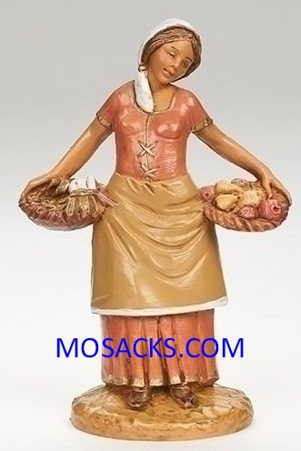 Fontainin 5" Heirloom Nativity Antonia Villager with Baskets-59809