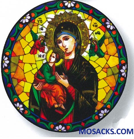 Stained Glass Suncatcher Window Decal Our Lady Of Perpetual Help 356-LP Stained Glass Suncatcher Window Decal Ou rLady Of Perpetual Help 356-LP