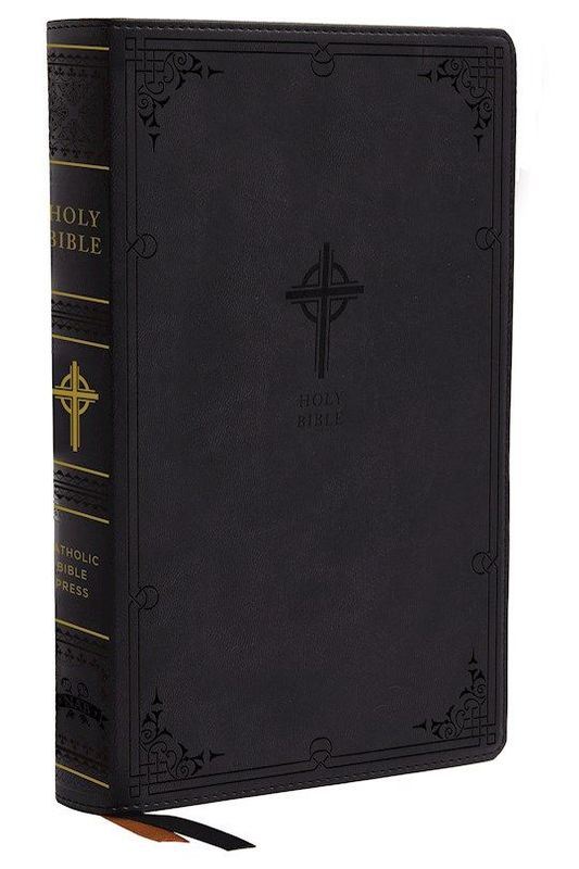 Nabre Catholic Bible/Large Print (Comfort Print)-Black Leathersoft Indexed