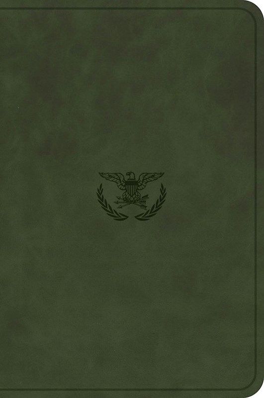 KJV Military Bible Large Print Compact-Green Imitation Leather