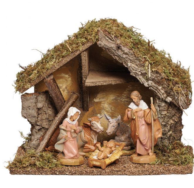 Fontanini Nativity 5-Pc Figure Set with Italian Stable for 5 Fontanini Nativity 5-Pc Figure Set with Italian Stable for 5" Scale
