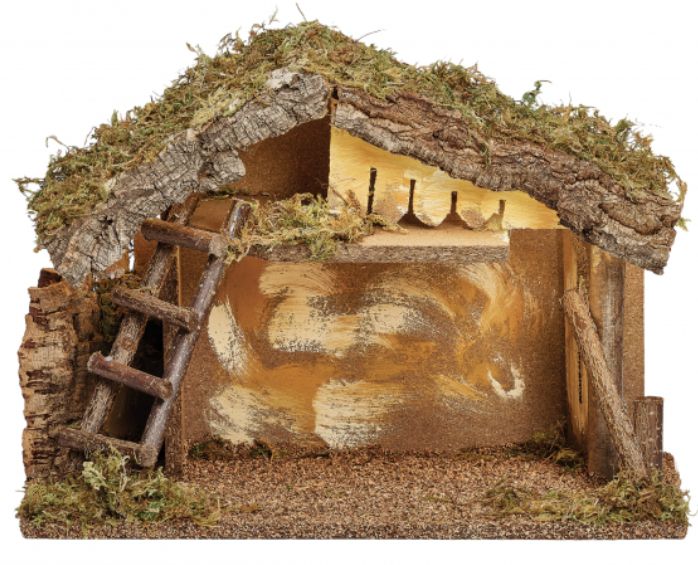 5 Inch Scale Italian Loft Wood Nativity Stable by Fontanini 5 Inch Scale Italian Loft Wood Nativity Stable by Fontanini