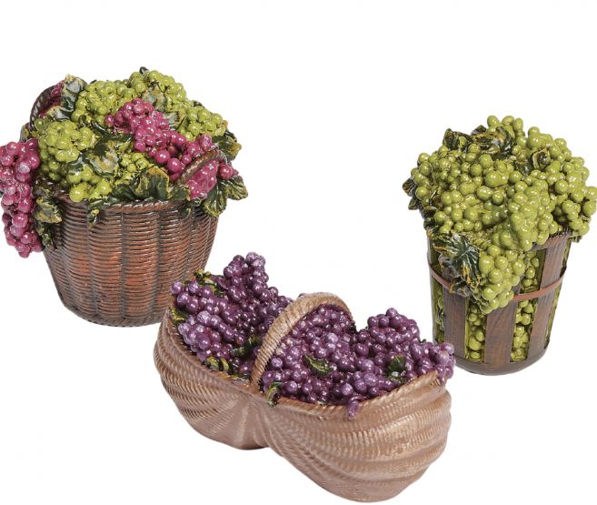 5 Inch Scale Grape Basket Set by Fontanini