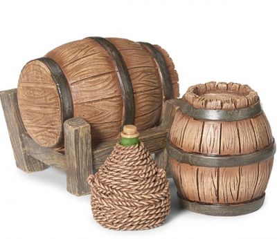 5 Inch Scale Barrel & Carboy 3-PC Set by Fontanini