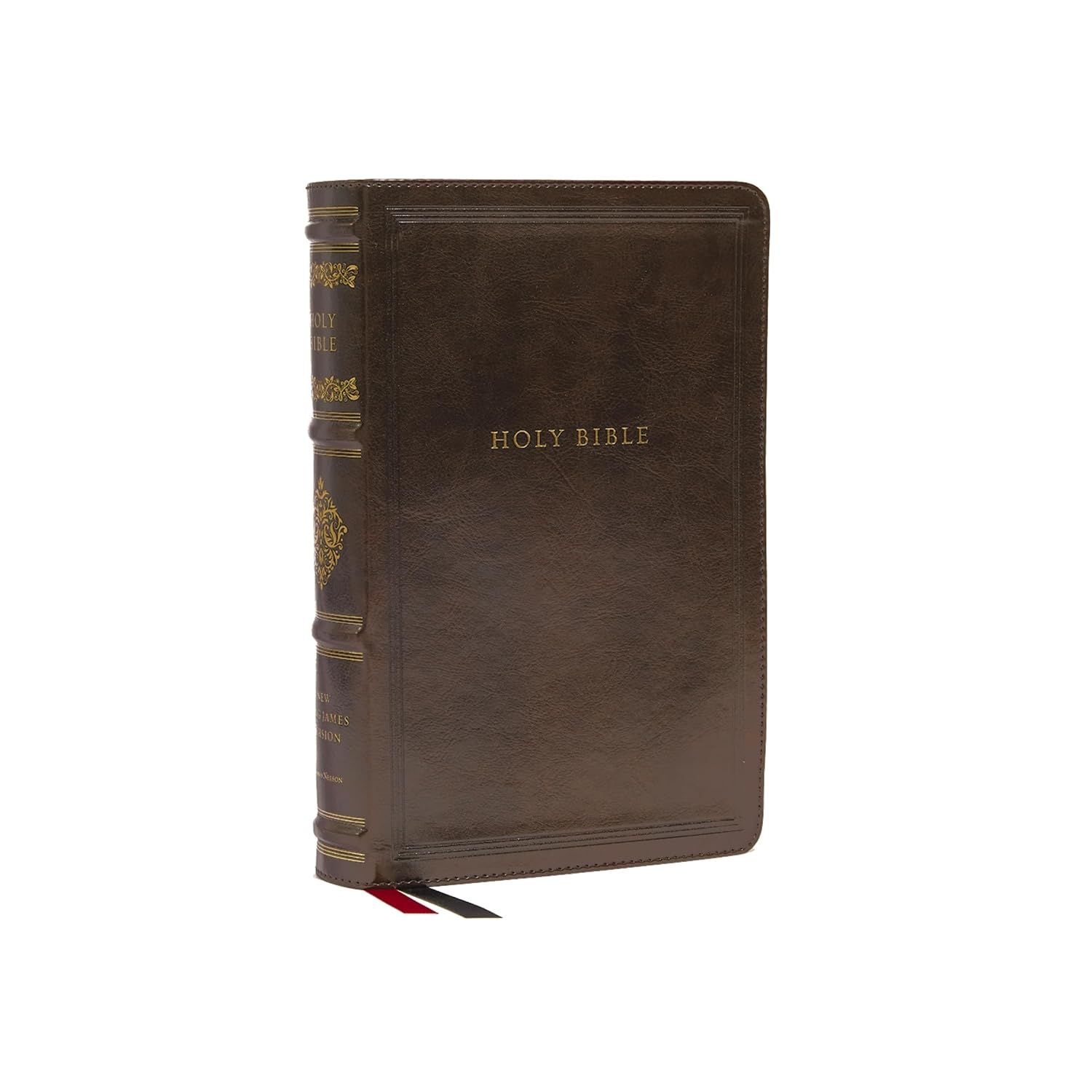 NKJV Personal Size Reference Bible Leathersoft, Brown, Red Letter, Comfort Print NKJV Personal Size Reference Bible Leathersoft, Brown, Red Letter, Comfort Print
