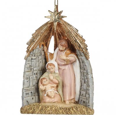 Holy Family Bethlehem Town Ornament by Fontanini