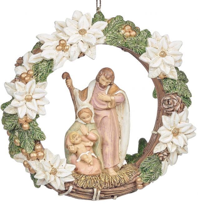 Holy Family Wreath Ornament by Fontanini
