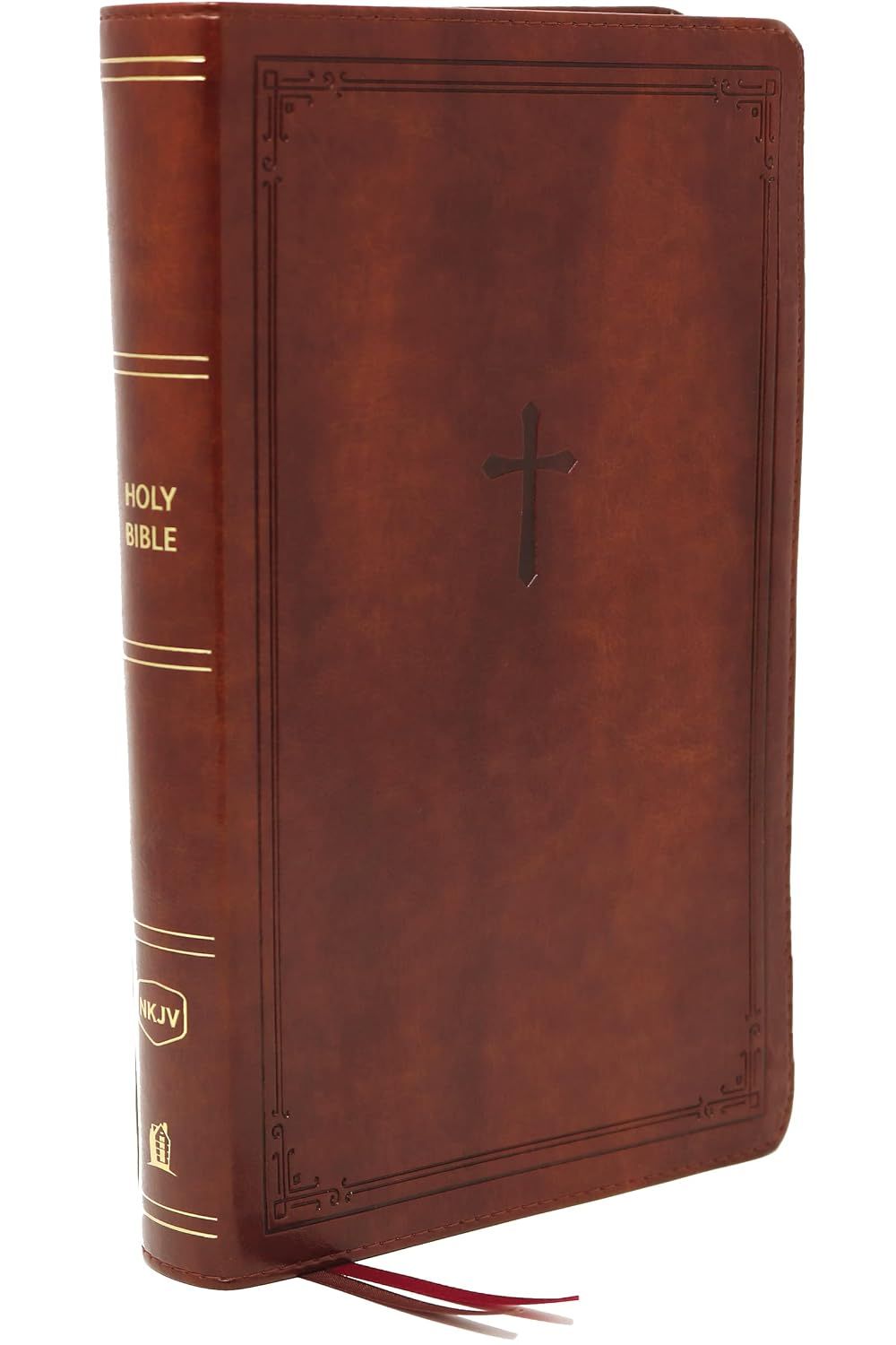Nkjv, Reference Bible, Personal Size Large Print, Leathersoft, Brown, Red Letter Edition