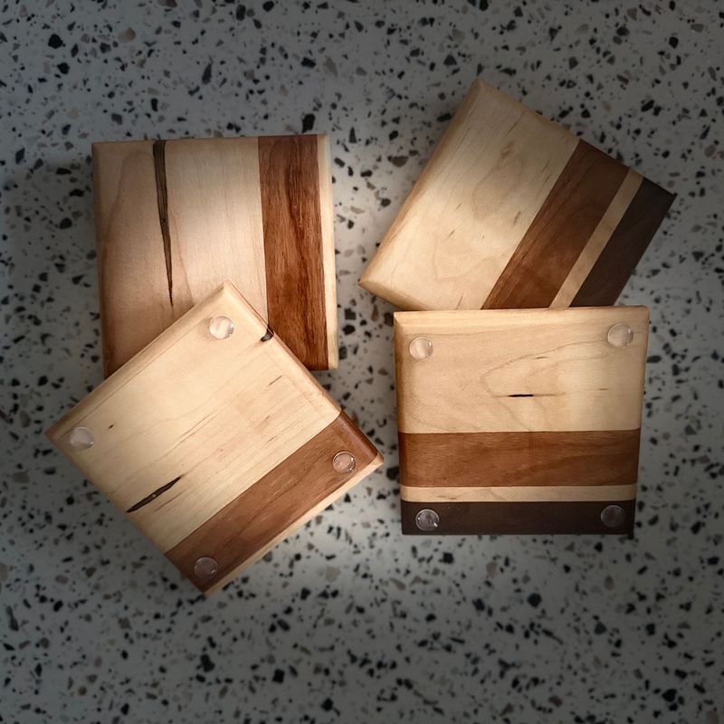 Hardwood Coasters | Set of 4