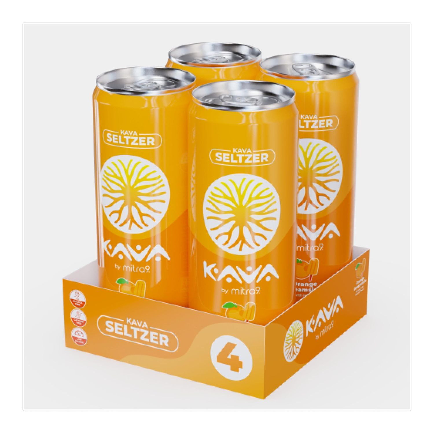 Mitra 9 Kava Seltzers, 4 pack Mitra 9 Kava Seltzers, 4 pack, Flavor: Orange Dreamsicle