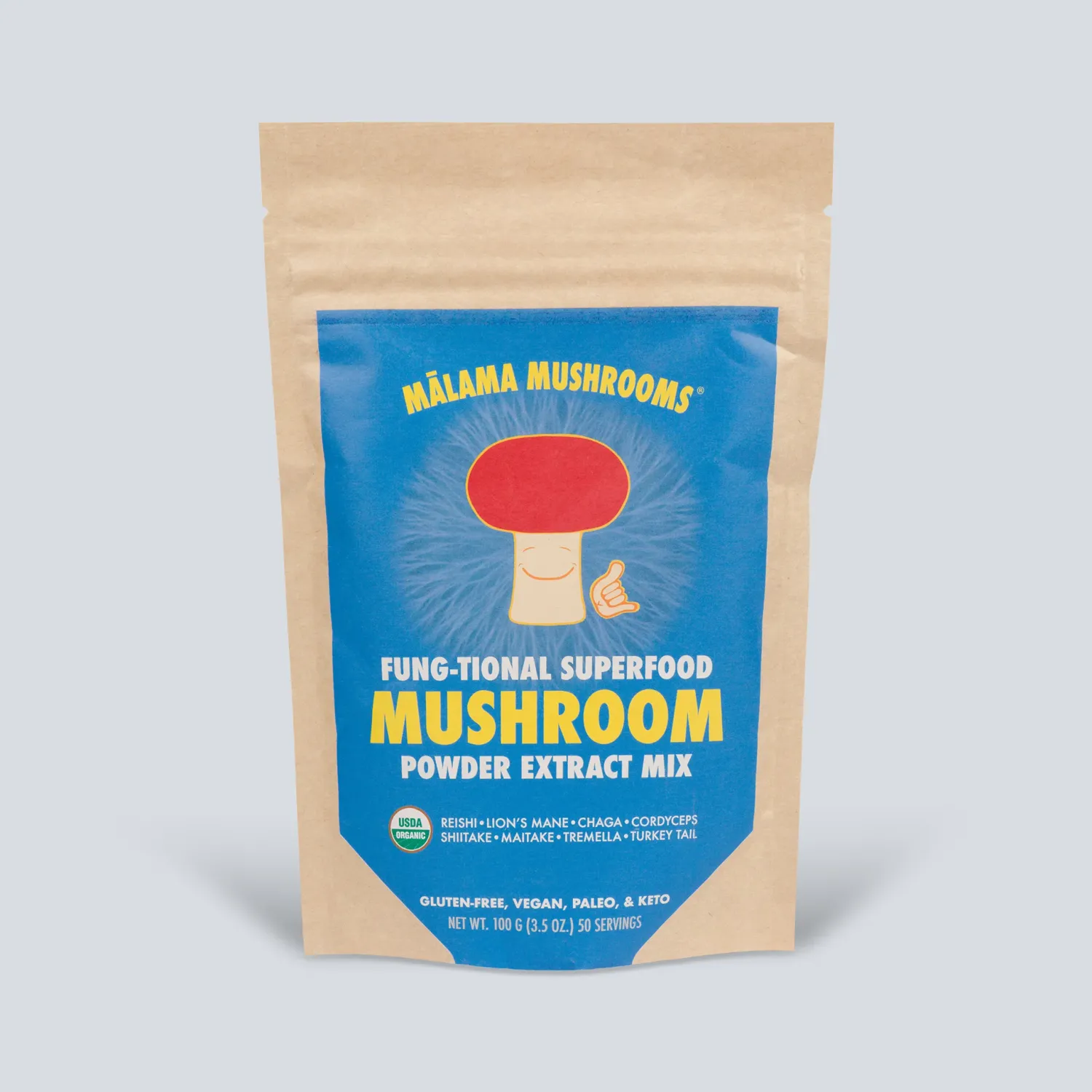 Malama Mushrooms 3.5 Malama Mushrooms 3.5, Blend: Original Mushroom Powder