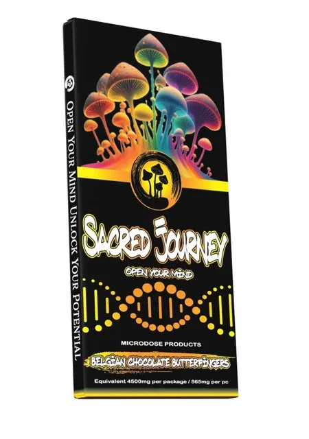Sacred Journey Mushroom Chocolate Bar, Flavor: Butterfinger