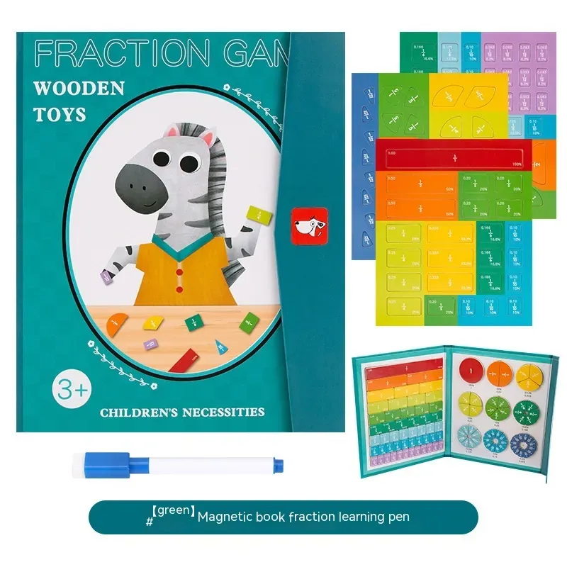 Magnetic Fraction Learning Book - Educational Math Toy