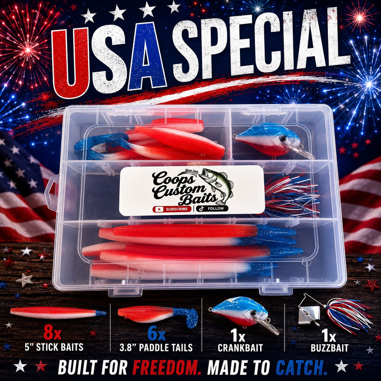 Fourth Of July Tacklebox Pre Order Fourth Of July Tacklebox Pre Order