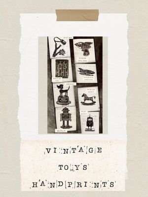 VINTAGE TOYS - Monotype Linocut Prints