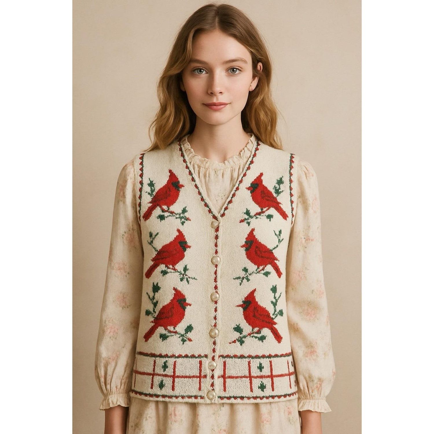 Vintage Christmas Sweater Vest